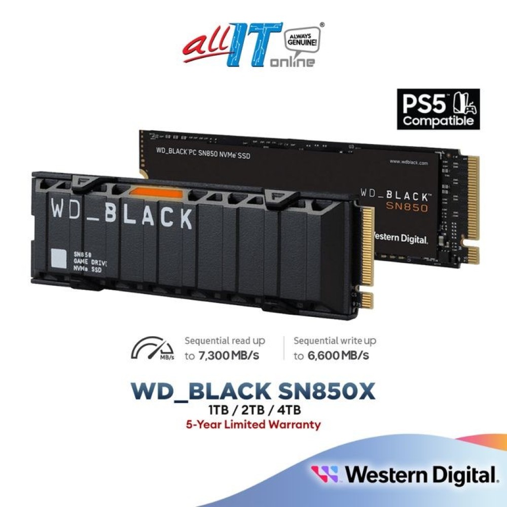 
                                                            Western Digital WD_BLACK SN850X 4TB